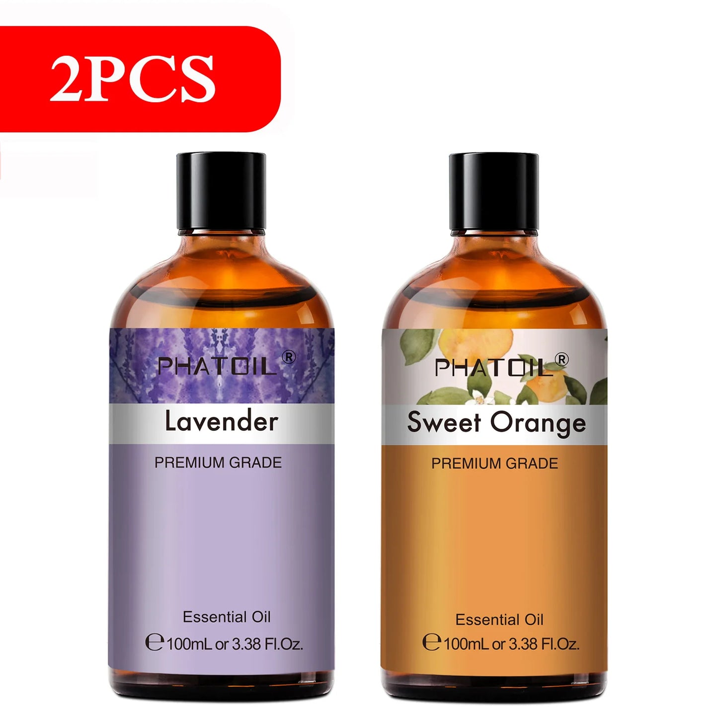 PHATOIL 100ml Natural Essential Oil For Skin Aromatherapy Diffuser Eucalyptus Lavender Vanilla Rose Fragrance Essential Oils