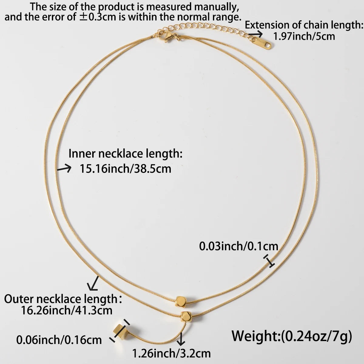 Fashion Gold Plated Layered Necklace Trendy Thin Chain Pendant Dainty Stackable Jewelry Gift for Women Birthday Valentine