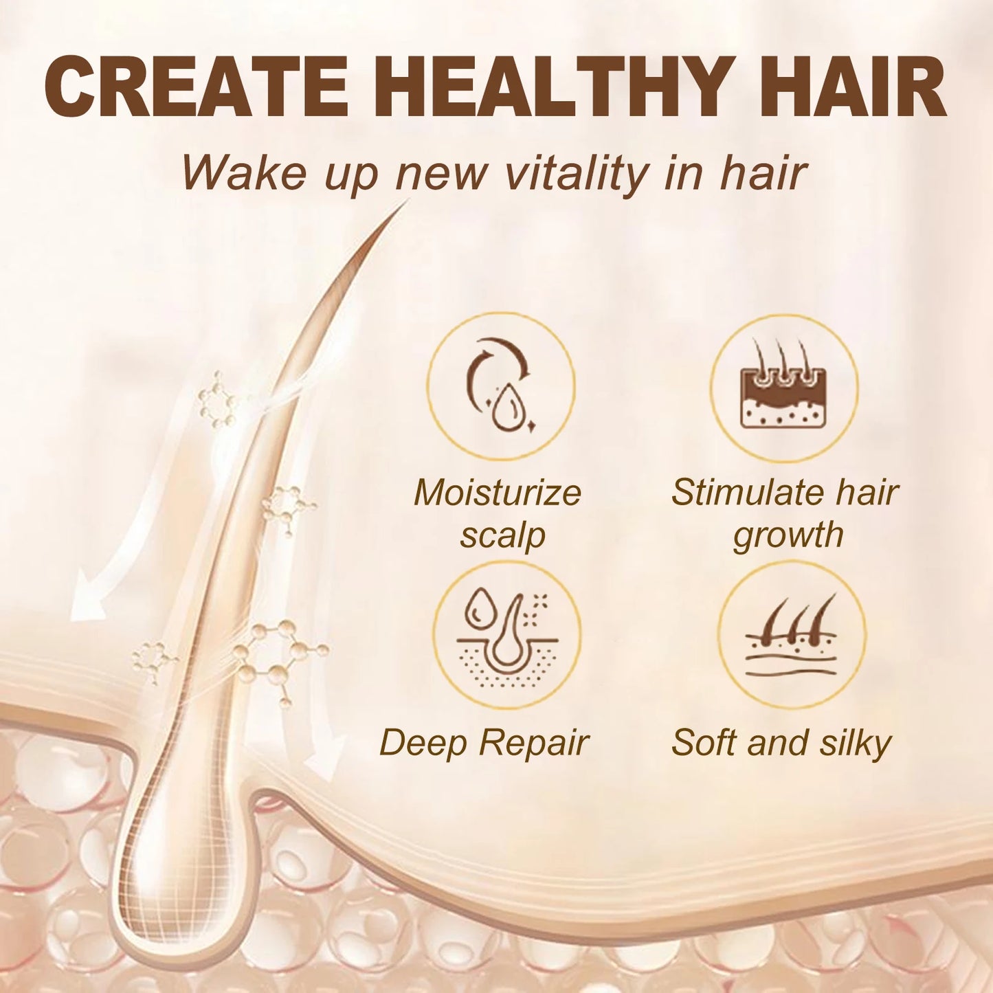 120g Batana Hair Cream Nourishes and Repairs Dry and Frizzy Hair, Softens and Cares for Hair with a Hair Mask