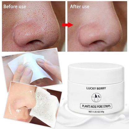 LUCKY BERRY Milky Mud Nose Pore Strips | Deep Cleansing for Acne & Blackhead Removal | Lightweight, Non-Greasy Formula | 30g