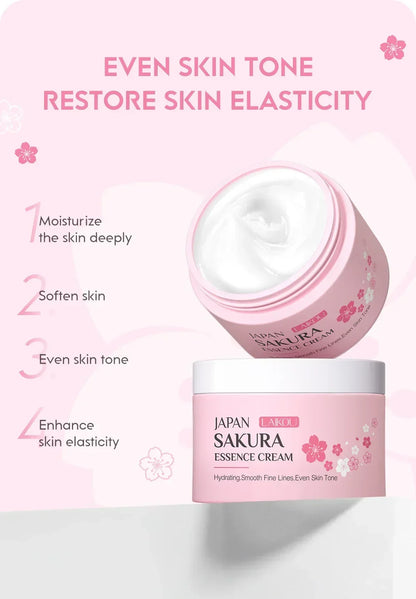 LAIKOU Japan Sakura Face Cream | Hydrating, Whitening & Oil Control | Smooths Fine Lines & Evens Skin Tone | 25g