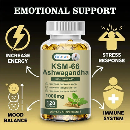 ByurWILL | KSM-66 Ashwagandha Capsule | Stress Sleep Mood Support