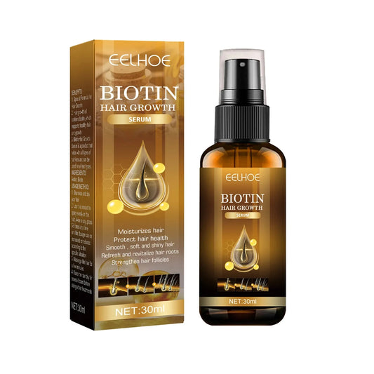 EELHOE Biotin Hair Growth Spray – 30ml Anti Hair Loss Serum for Scalp & Beard Care