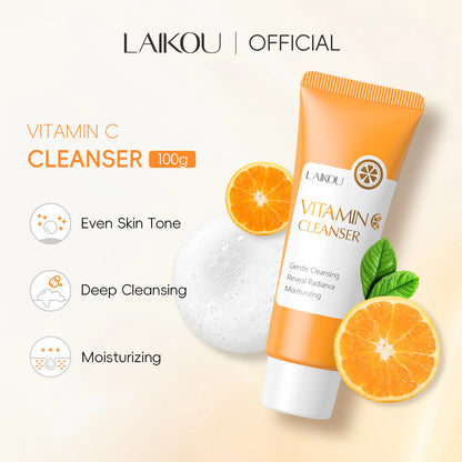 LAIKOU | Vitamin C, Aloe Vera & Hyaluronic Acid | Brightening & Deep Cleansing