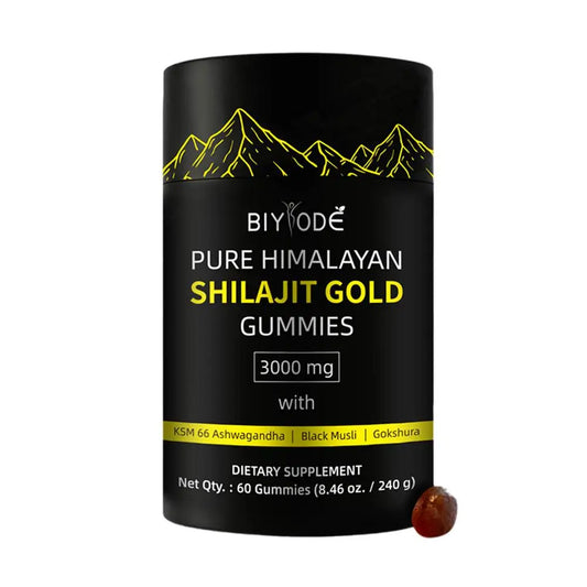 Shilajit Gold Gummies for Men | Energy, Muscle & Immunity Support | 60 Gummies
