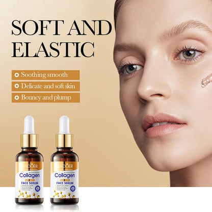 SADOER Collagen Face Serum | Anti-Aging, Moisturizing & Firming Facial Essence | Replenishes Collagen for Plump, Smooth Skin | 1/2/3pcs