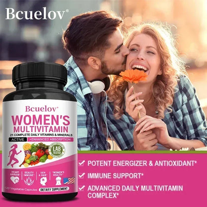 Bcuelov | ACEDK & B-Complex Multivitamin | Women's Daily Health & Energy Support