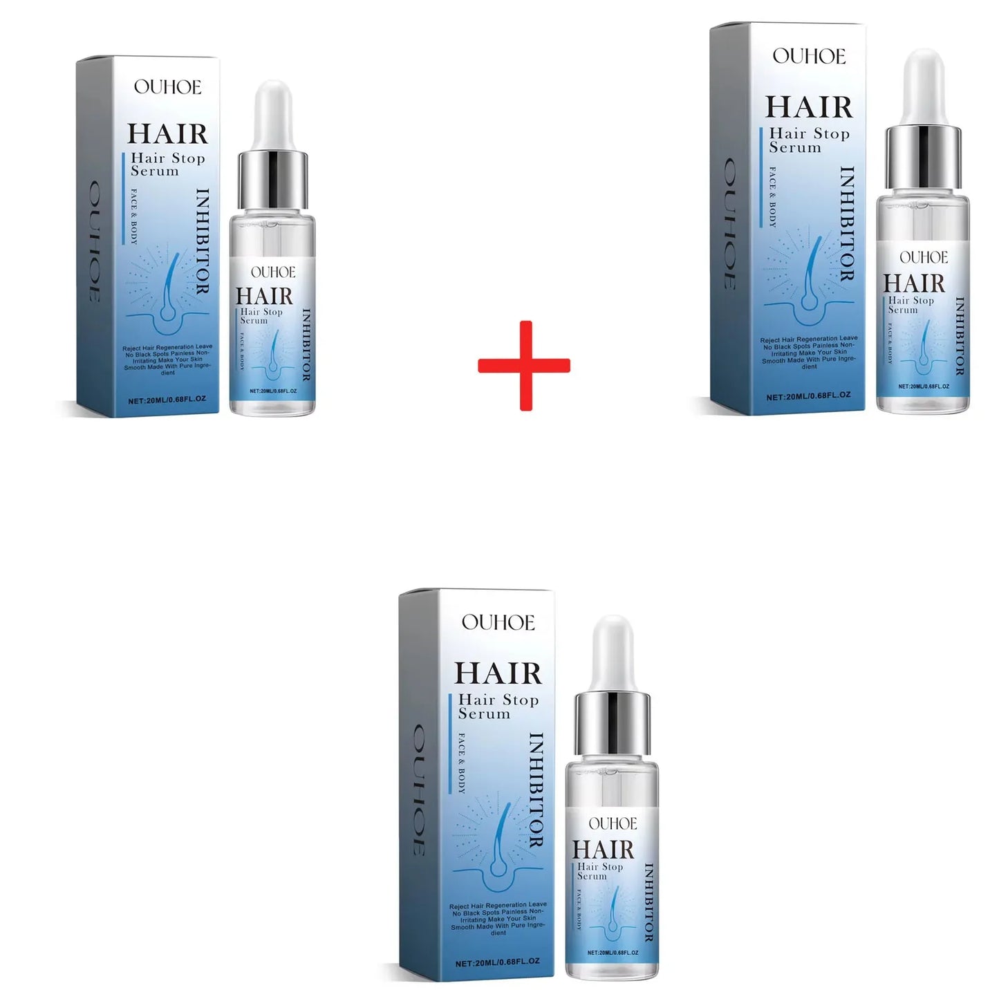 Permanent Hair Inhibiting Serum Stop Hair Growth Body Underarm Legs Arms Moisturize Whitening Powerful Painless Depilatory Serum