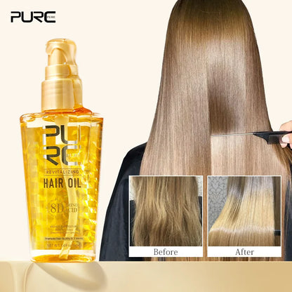 PURC Argan Hair Serum Oil Repair Frizz Dry Damaged Scalp Treatments Smoothing Nourishing Improvement Hair Serum Care Products