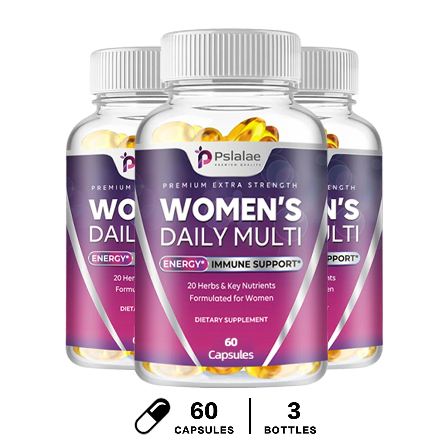 Pslalae | Women's Daily Multi | Energy & Immune Support