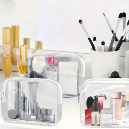 Transparent PVC Bags Travel Organizer Clear Makeup Bag for Toiletries and Cosmetics Waterproof Beauty Case for  Travelers