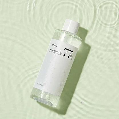 Anua Heartleaf Skincare Set | Anti-Aging Essence, Moisturizing Toner & Cleanser | Fades Fine Lines & Deep Cleans