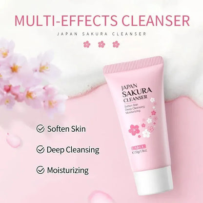 Laikou | Japan Sakura Cleanser | Deep Cleansing, Moisturizing & Skin Softening Care