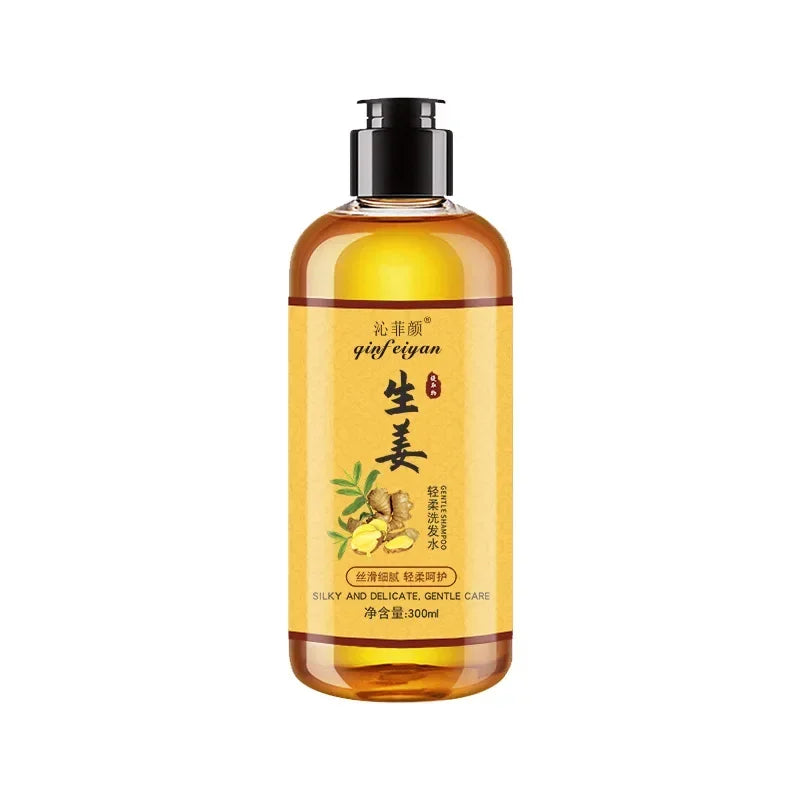 Genuine Professional Hair Ginger Shampoo 300ml Hairs Regrowth Dense Fast Thicker Hair Growth Shampoo Anti Hair Loss Product