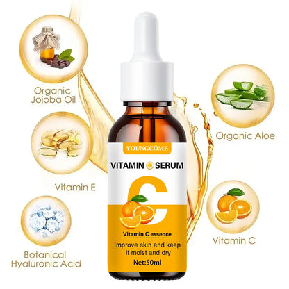 YOUNGCOME Vitamin C & Retinol Serum Set | Hydrating, Smoothing & Anti-Wrinkle | Fortified with Vitamin E | 2pcs x 50ml