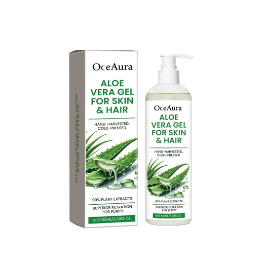 Pure Aloe Vera Gel - Multi-Purpose Soothing Gel For Skin & Hair To Help Hydrate, Soothe & Refresh Without Sticky Residue