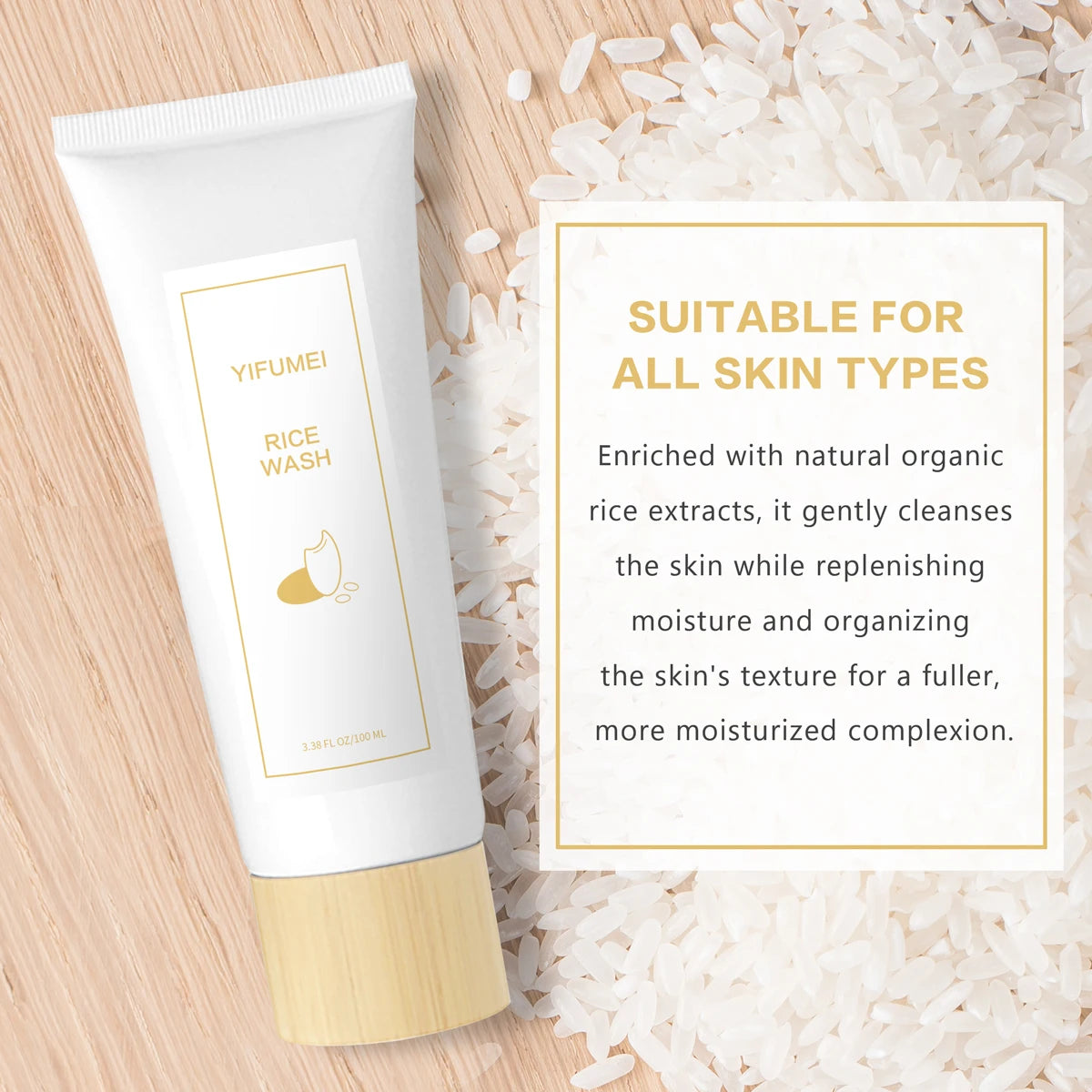 Yifumei | Rice Wash Cleanser | Gentle Cleansing & Deep Moisturizing
