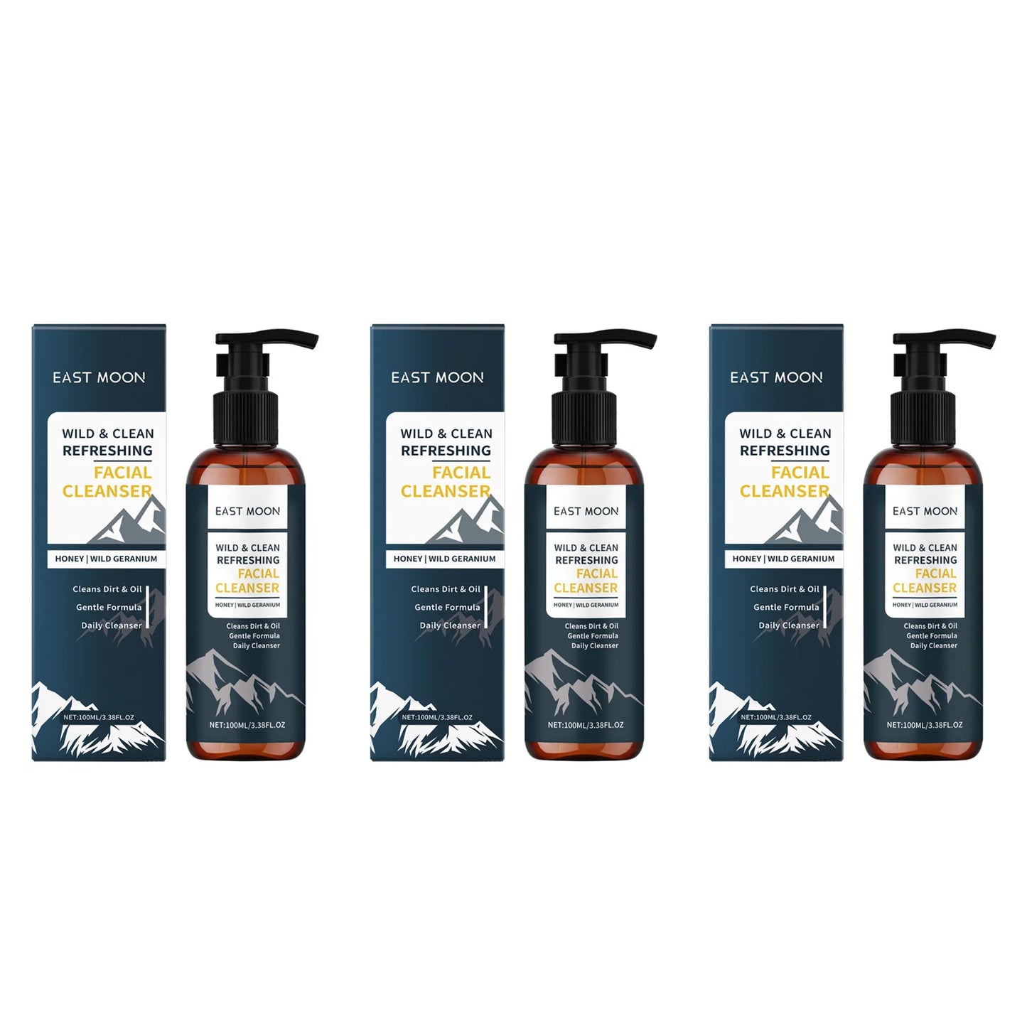 East Moon | Honey & Wild Geranium Facial Cleanser | Gentle Cleansing, Oil Control & Skin Refreshing