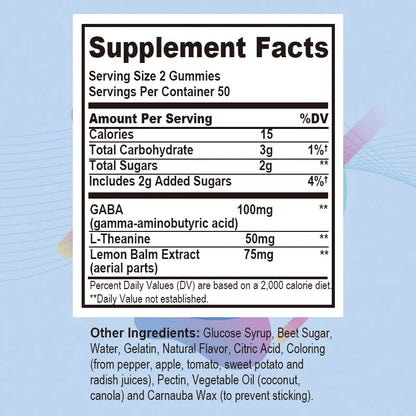 XEMENRY | Stress Relief Gummies | Calm Mood, Sleep & Focus Support with GABA & L-Theanine