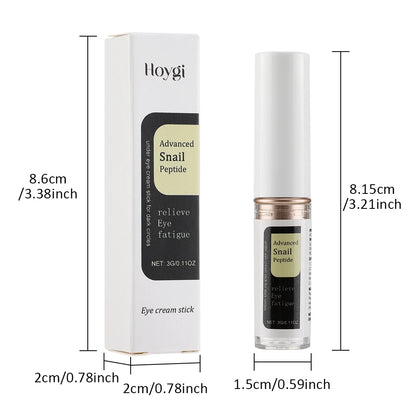 Hoygi | Advanced Snail Peptide Eye Cream Stick | Reduce Dark Circles & Eye Bags, Firming, Brightening, Anti-Aging, Nourishing | 3g