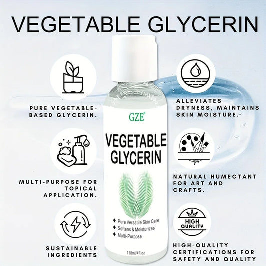 GZE Vegetable Glycerin | 100% Pure & Natural | Softening, Moisturizing & Multi-Purpose Skin Care