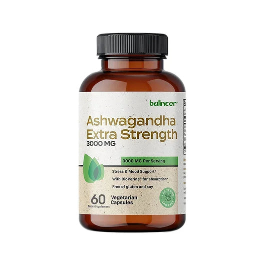 Ashwagandha Extra Strength 3000mg | Stress & Mood Support with BioPerine