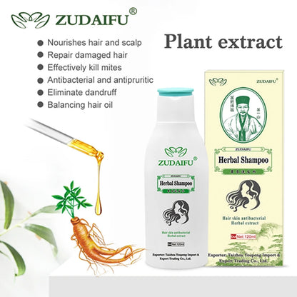 Zudaifu Herbal Therapeutic Shampoo – 120ml Anti-Dandruff, Anti-Itch & Scalp Relief Hair Care