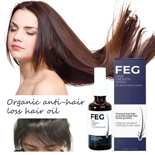FEG Organic Hair Growth Spray Stimulate Hair Focile For Precent Hair Loss Growth Ownning Thicker Longer And Healthier Hair Care