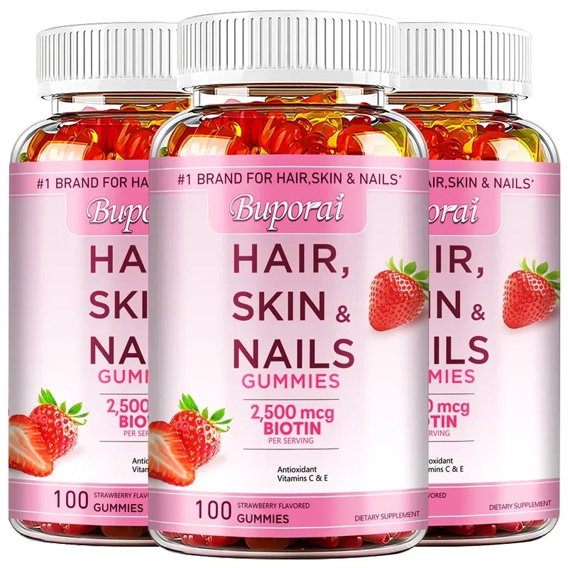 Buporai | Hair, Skin, Nails, Antioxidants, Immune Support | 100 Gummies
