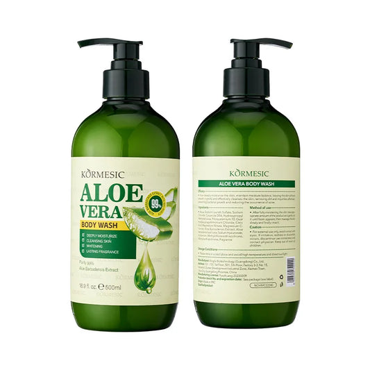 500ml KORMESIC Aloe Body Shower Lotion Skin Beautifying Gel Wash Bath Brightening Delicate Smooth Care Cream