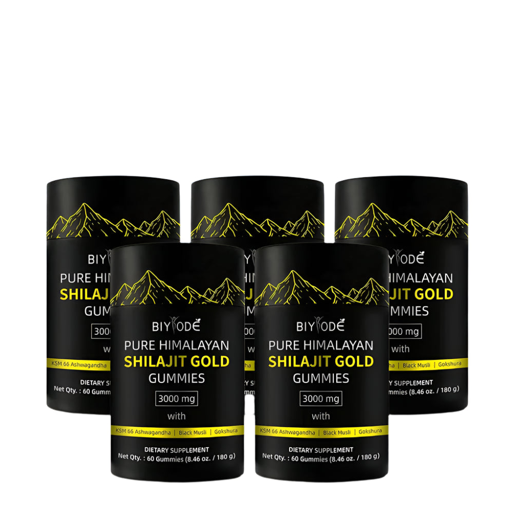 Shilajit Gold Gummies for Men | Energy, Muscle & Immunity Support | 60 Gummies
