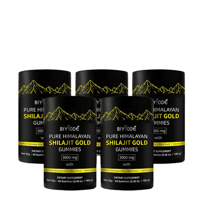 Shilajit Gold Gummies for Men | Energy, Muscle & Immunity Support | 60 Gummies