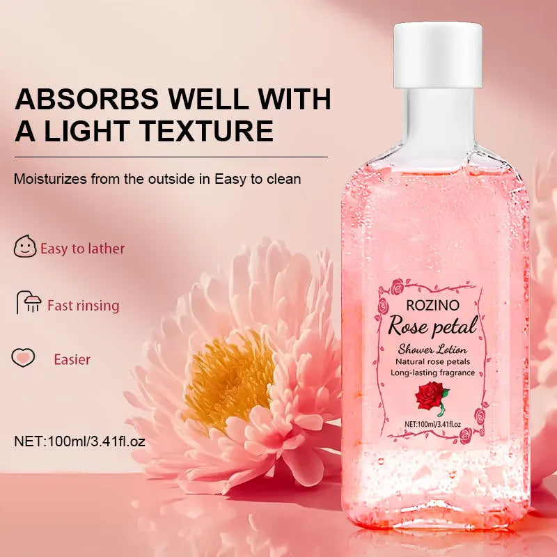 Rose Body Wash Lasting Fragrance Foam Thick Cleaning Power Strong Moisturizing Brightening Improving Rough Tender Skin
