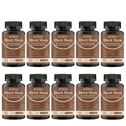 ZYNERA | Black Maca Ashwagandha Capsules | Energy & Reproductive Health Support