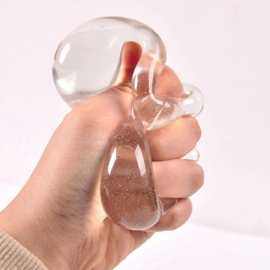 Clear Maltose Syrup Ball | Slow Rebound Fidget Toy | Stress Relief Squeeze Gift for Adults & Kids
