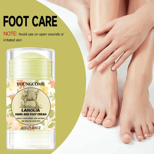 YOUNGCOME Lanolia Hand & Foot Cream – 40g Moisturizing & Softening Cream with Lanolin, Hyaluronic Acid & Retinol