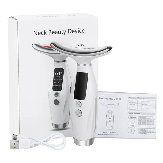 Neck & Face Beauty Device | Vibration Massage | Face Lifting Machine for Home Use