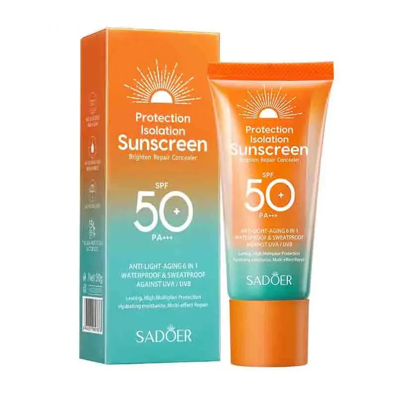 SADOER | Dual Tube, Multi-Effect Formula | SPF 50+ PA+++ Facial Sunscreen & Solar Blocker | Face Protector Skincare