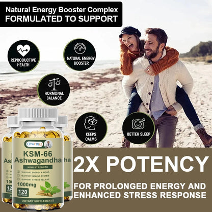 Byurwill | KSM-66 Ashwagandha-Dietary Supplements | Supports Stress, Mood & Energy