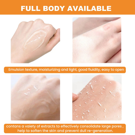 GMEELAN Orange Exfoliating Whitening Gel | Gentle Peeling & Dead Skin Removal | Brightening, Hydrating & Moisturizing | 50g