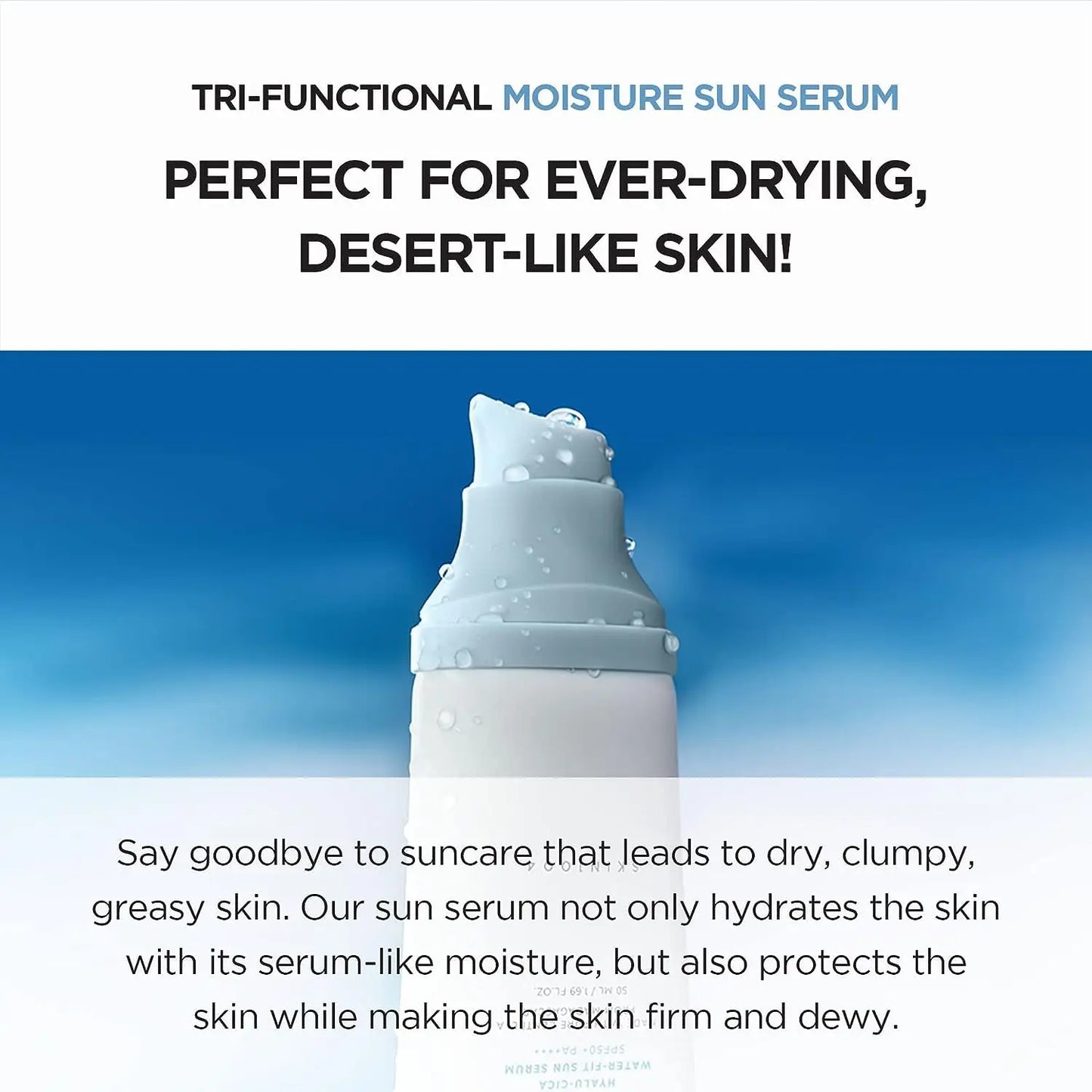 Hyaluronic Acid, Centella Asiatica | Moisturizing, Light, Nourishing Water-Based Sunscreen | 50ml