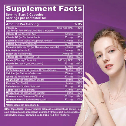 Buporai | Women’s 50+ Multivitamin | Brain, Heart & Metabolism Support