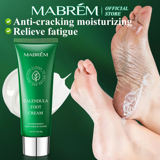 MABREM Foot Treatment Cream Whitening Anti-cracking Moisturizing  Protection Cream Relive Pain Foot Cream Exfoliating Scrub 40g
