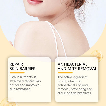 Sulfur Shower Gel Deep Cleaning Pores Removing Mites Oil Control Hydrating Improve Rough Skin Brightening Skin Tone Body Wash