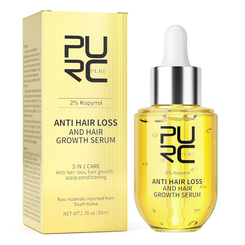 PURC Anti Hair Loss Serum Hair Growth Serum Ginger Grow Repair Hair Care Oil Scalp Serum Fast Regrowth Thicken for Men Women