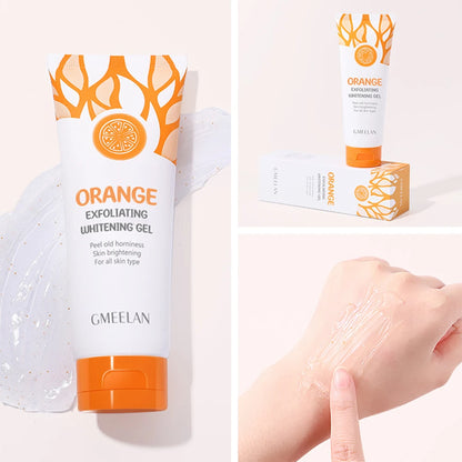 GMEELAN Orange Exfoliating Whitening Gel | Gentle Peeling & Dead Skin Removal | Brightening, Hydrating & Moisturizing | 50g