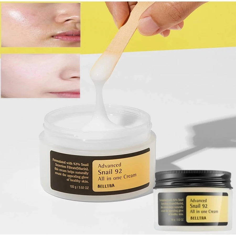 BELLTRA Advanced Snail 92 All-in-One Cream | Hydrating, Repairing & Glow-Boosting Skincare | 100g