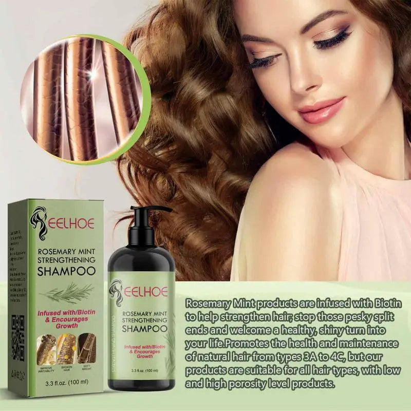 100ml Hair Growth Shampoo Rosemary Strengthening Shampoo Anti Loss Hair Care Anti-dandruff Repair Damaged Growth Hair Shampoo