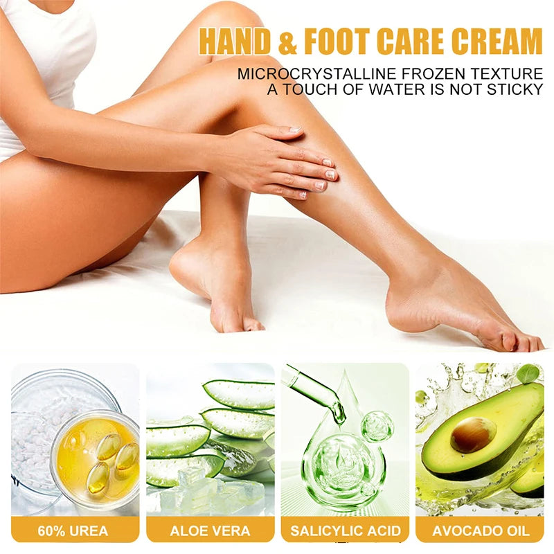 60% Urea Foot Cream Aloe Vera Ultra-hydrating Softening Dry Cracked Feet Cream Gentle Exfoliation Daily Foot Care Solution 40g
