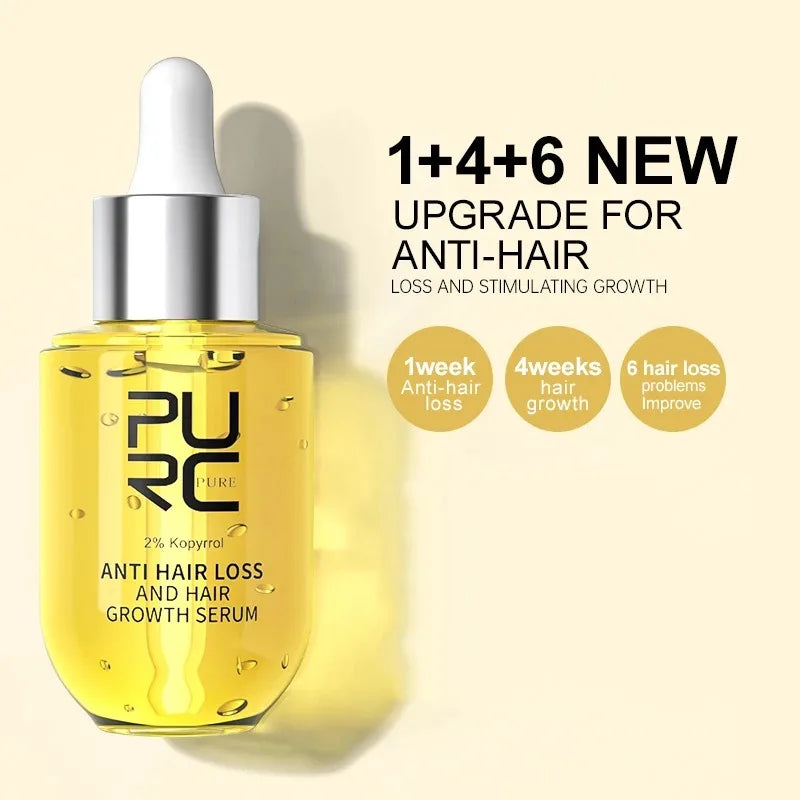 PURC Anti Hair Loss Serum Hair Growth Serum Ginger Grow Repair Hair Care Oil Scalp Serum Fast Regrowth Thicken for Men Women